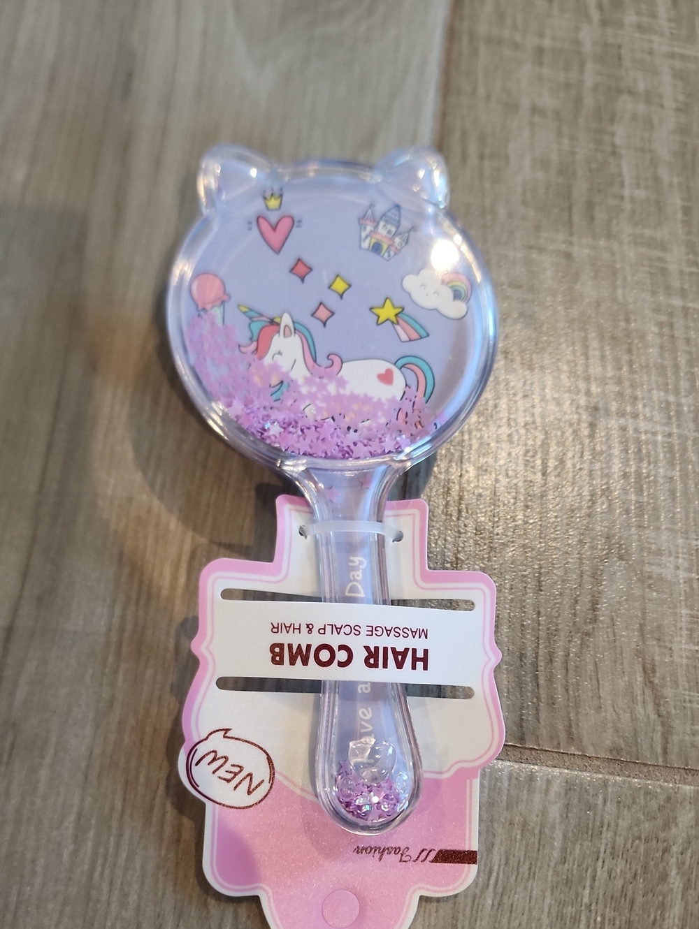 NWT Mini Hair Brush (Purple Unicorn)